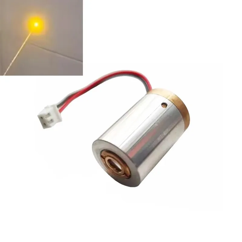 585nm 589nm Yellow 10mW-15mW Focus Dot Laser Module DIY Flashlight Stage Lighting Woodwork Positioning Lab Tools