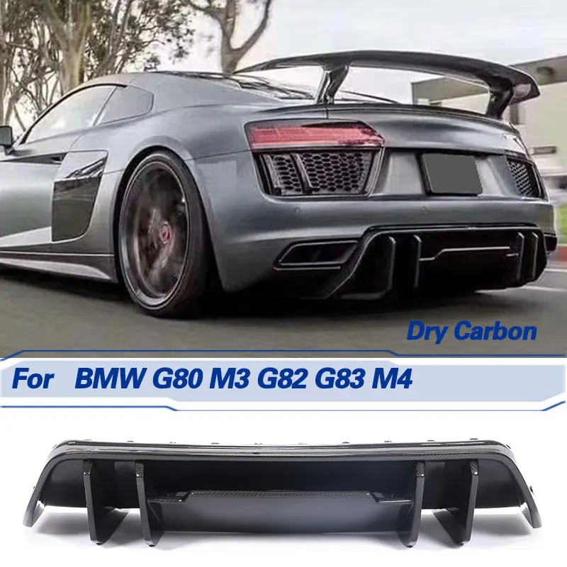 

Car Rear Bumper Diffuser Lip Spoiler Prepreg Dry Carbon for Audi R8 Coupe Convertible 2016-2018 Racing Rear Apron Lip Body Kits