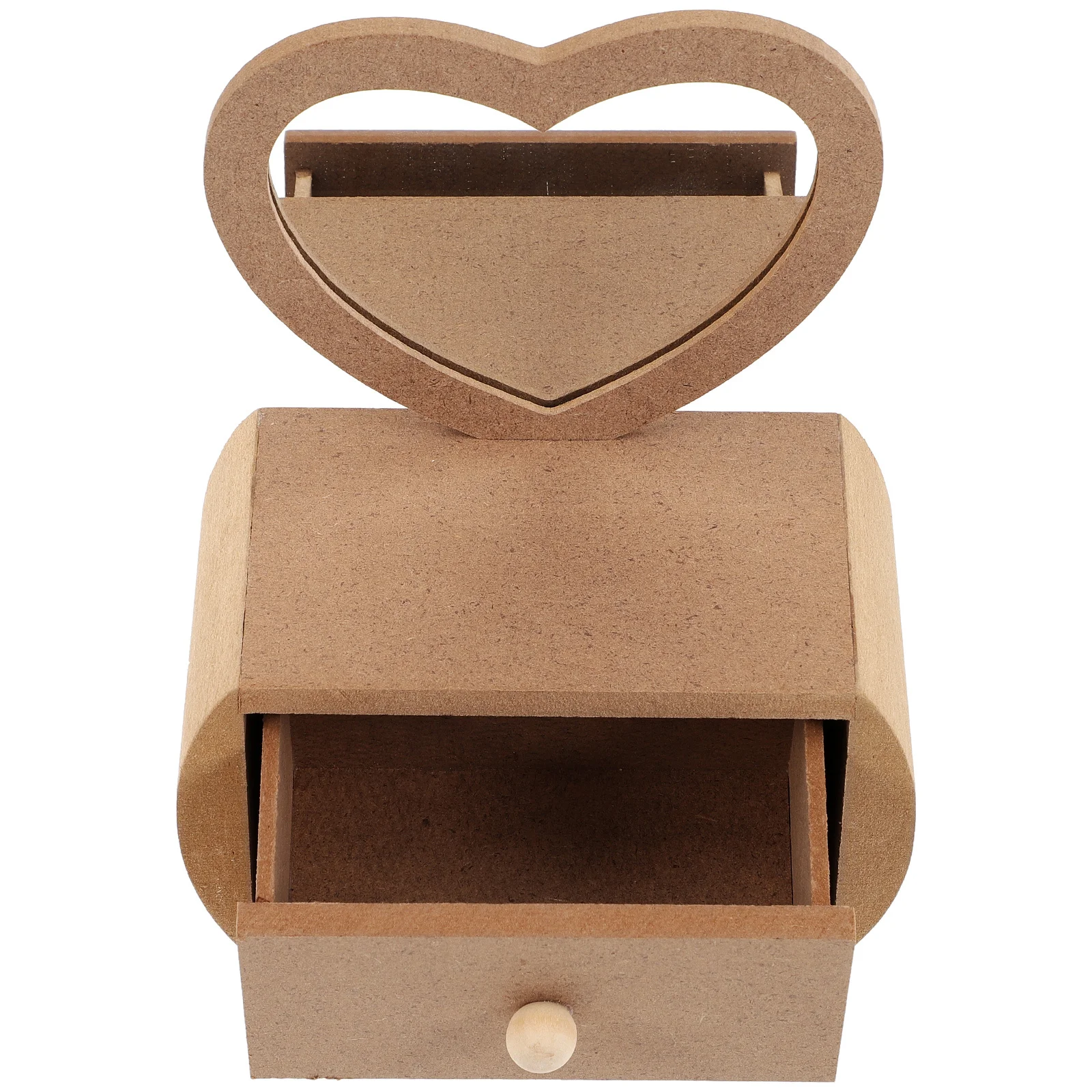 

Funny DIY Small Vanity Tray Wooden Dresser with Mirror Natural Simple Design for Craft Decoration Storage