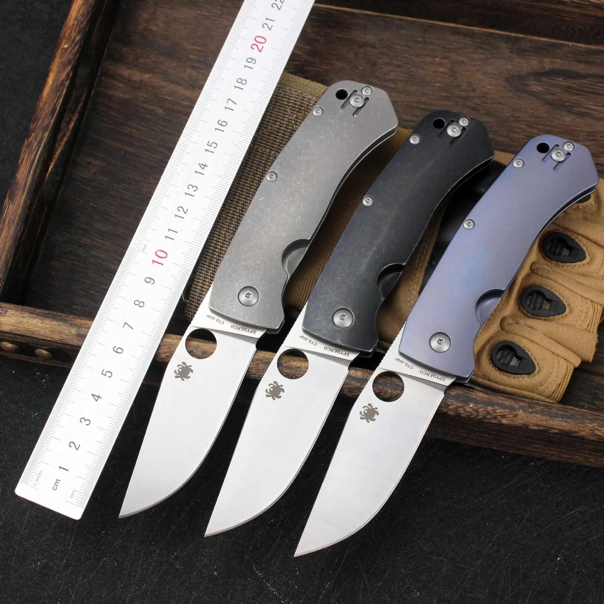 

Slysz Bowie Folding Knife C186TI Knife Self-Defense Outdoor Knife EDCTC4 Titanium Folding Knife