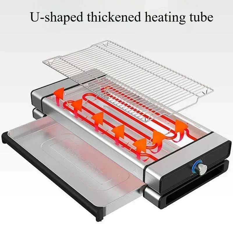 Barbecue Plate, Electric Grill Plate, Household Boat Machine, Indoor Smokeless Electric Grill, Kitchen Electric Bbq