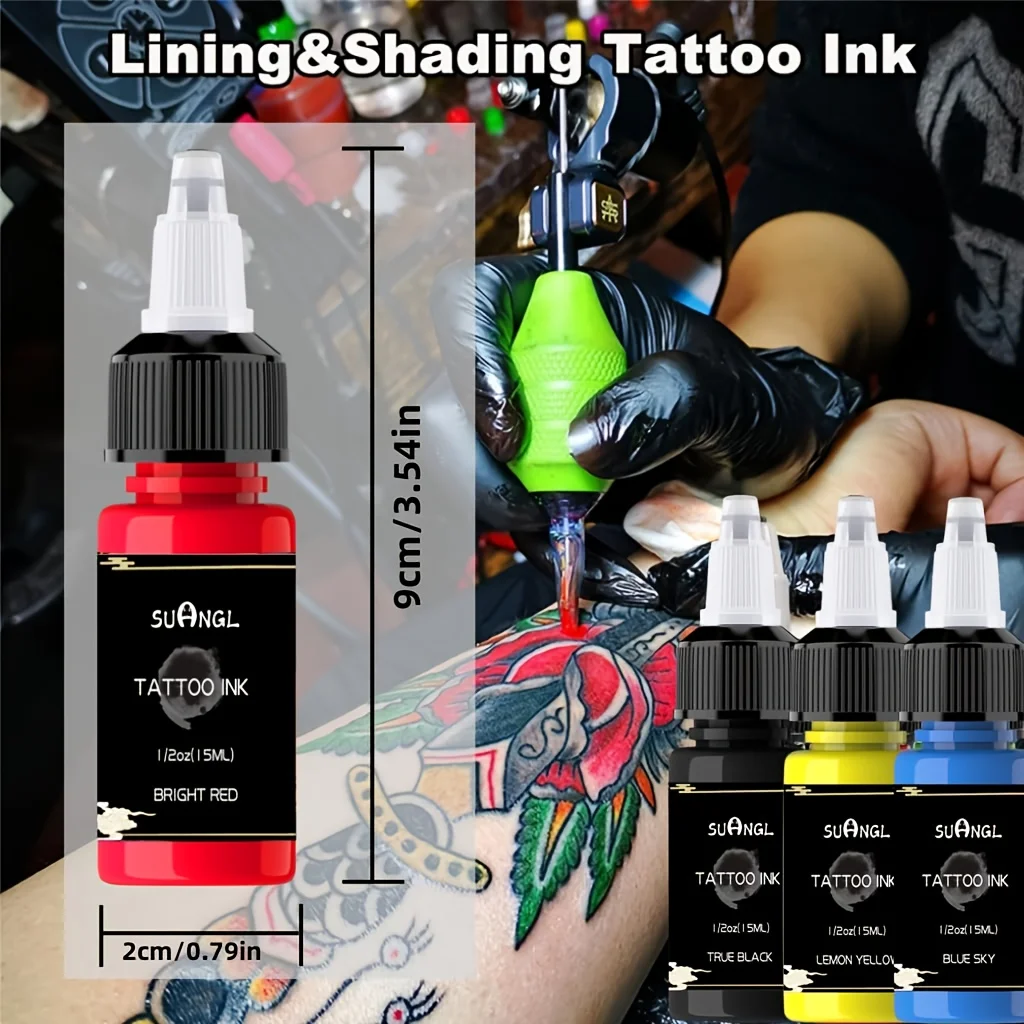 14-Farben-Tattoo-Tintenset – 0,5 Unzen professionelle Pigmente für lebendige, langlebige Körperkunst – Detail 3