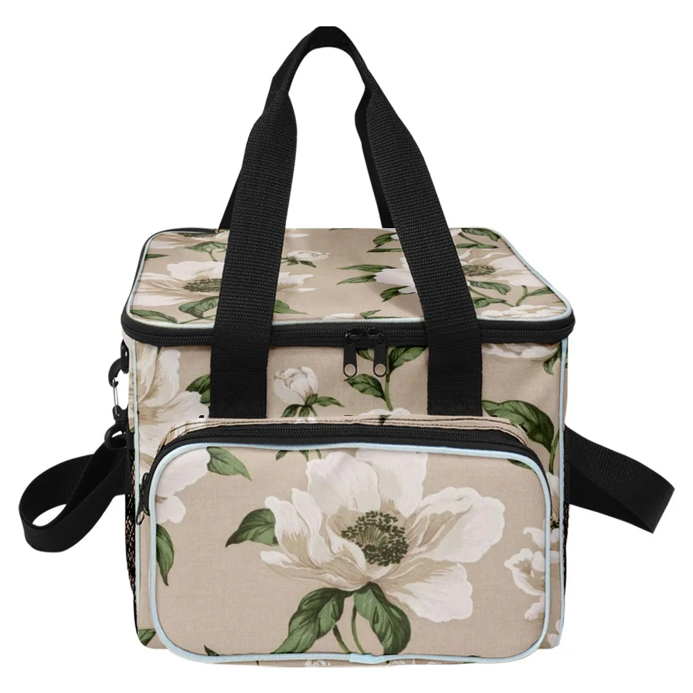 Klassische jugendliche Home Picknick Cross body Kamelie Sinensis mehr große Lunch Bag 3d gedruckt Wärme isolierung Lebensmittel Handtaschen Eis beutel