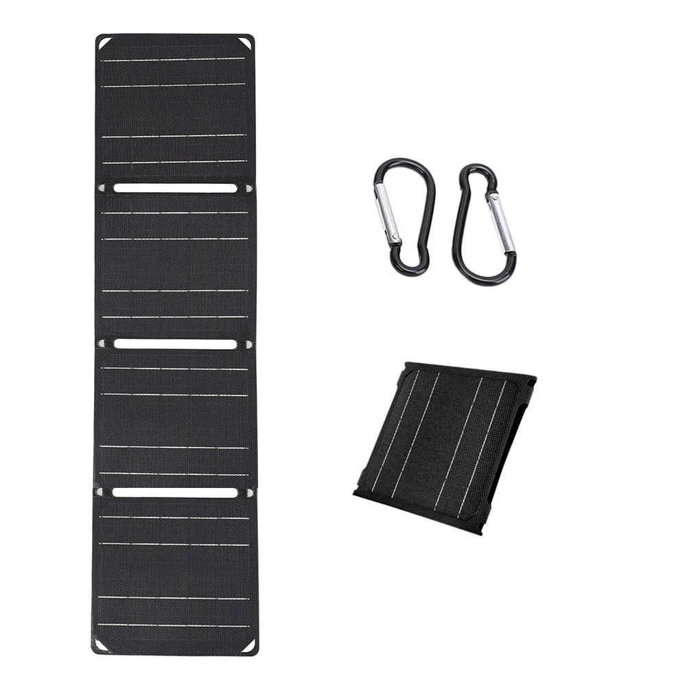 

​30W/40W 5V Portable Battery Phone Charger Type C USB-A DC Output Foldable Solar Charger IP67 Waterproof for USB A C Power Bank