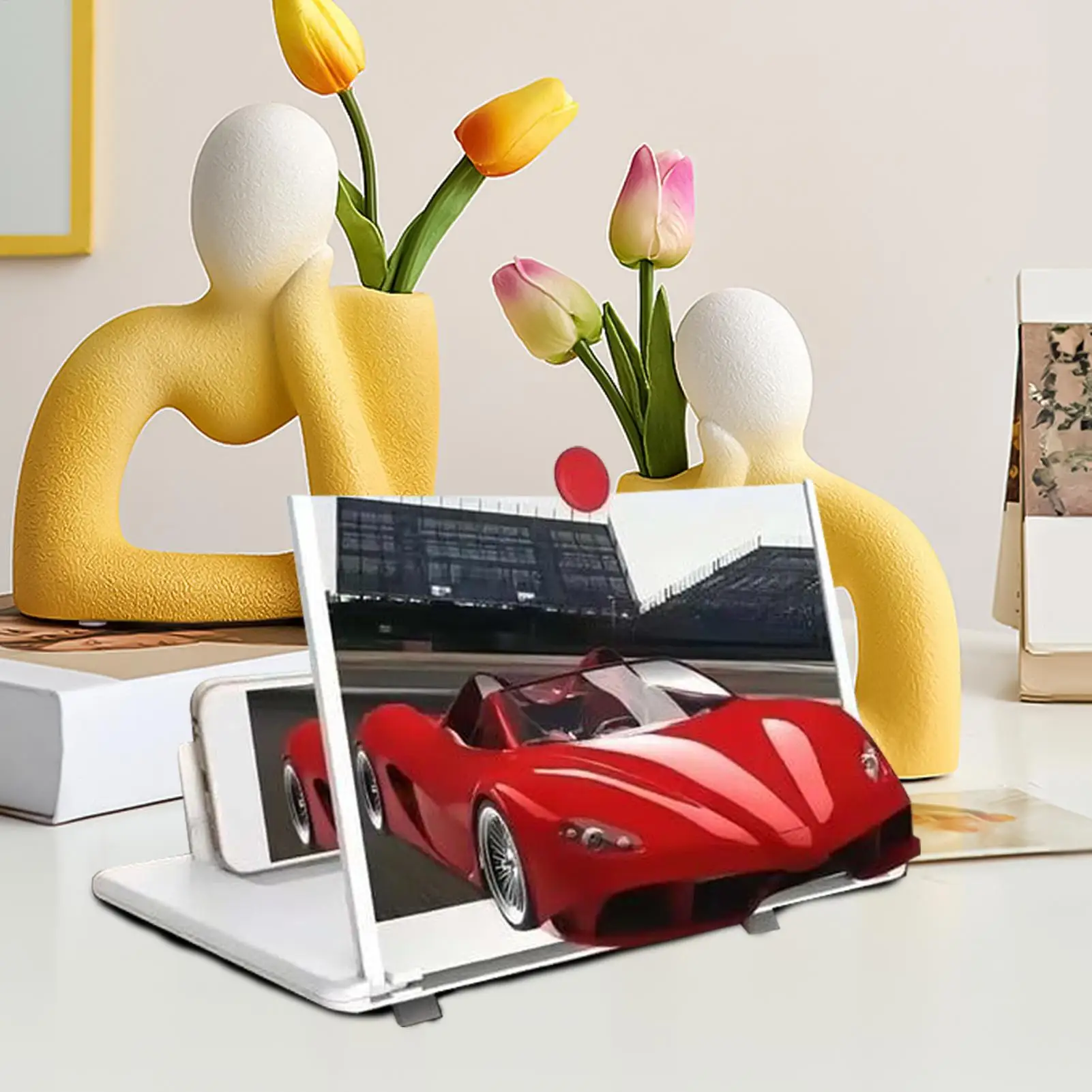 Mobile Phone Screen Magnifier 10inch Foldable Phone Stand Movie Enlarger Magnifier Projector Screen Enlarger for Movies Videos