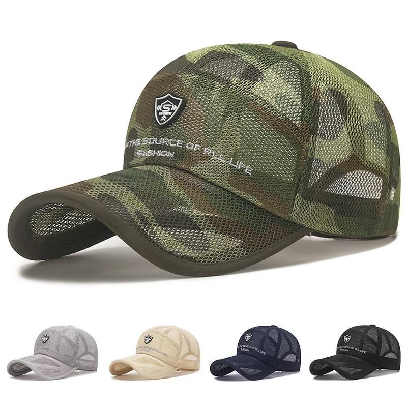 Outdoor Camouflage Mesh Baseball Cap Men Cap Summer Unisex Men And Women Camo Baseball Cap Trucker Hat Casquett