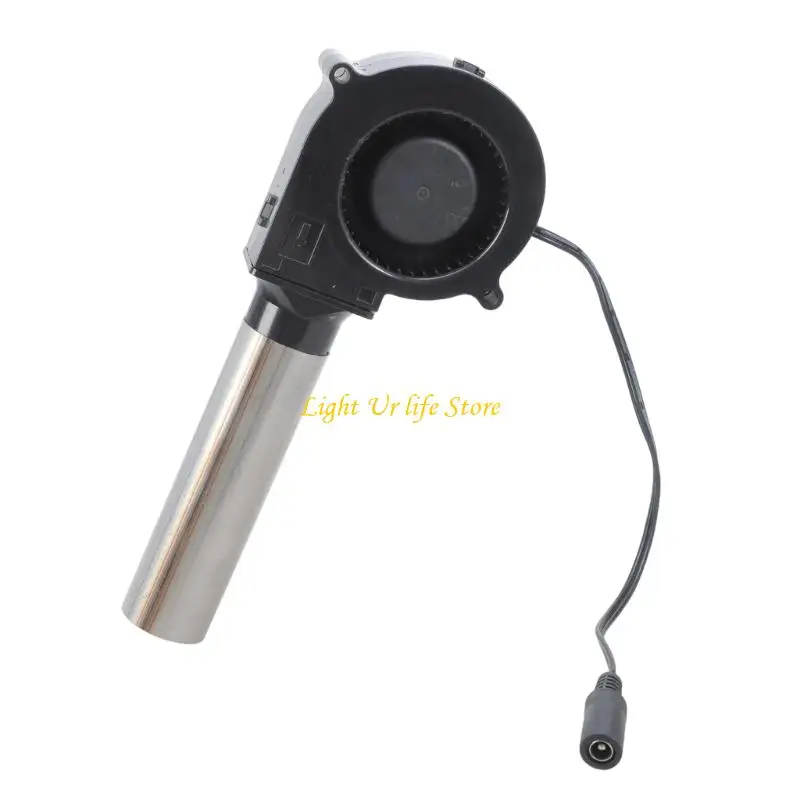 

63HA BBQ Air Blower Fan 12V 3700RPM 75x75x30mm Centrifugal Fan for Camping Outdoor