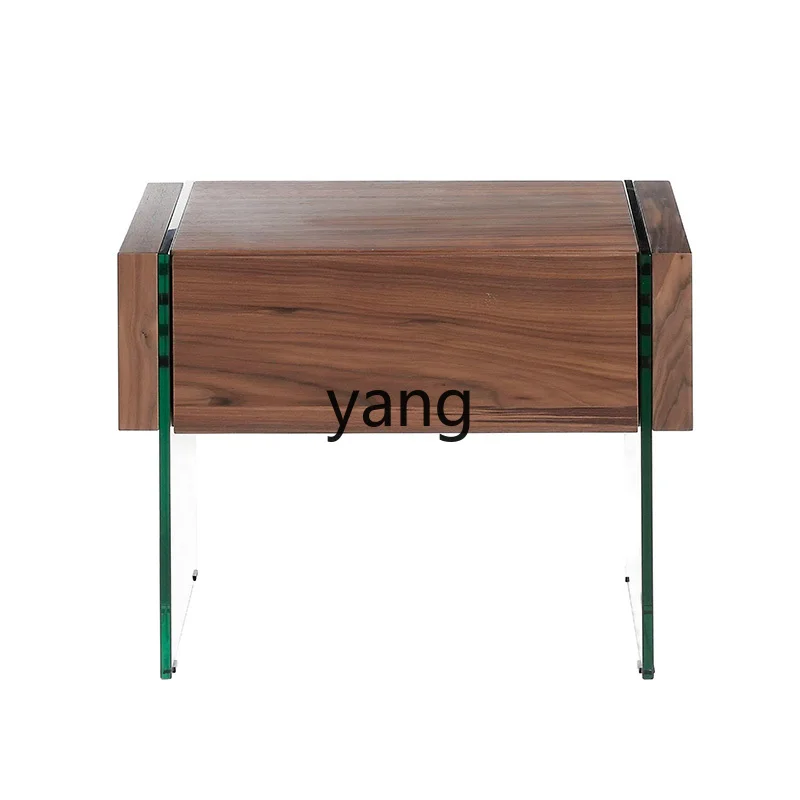 

LH Minimalist Solid Wood Bedside Table Floating Modern Simple Bedroom Home Storage Cabinet