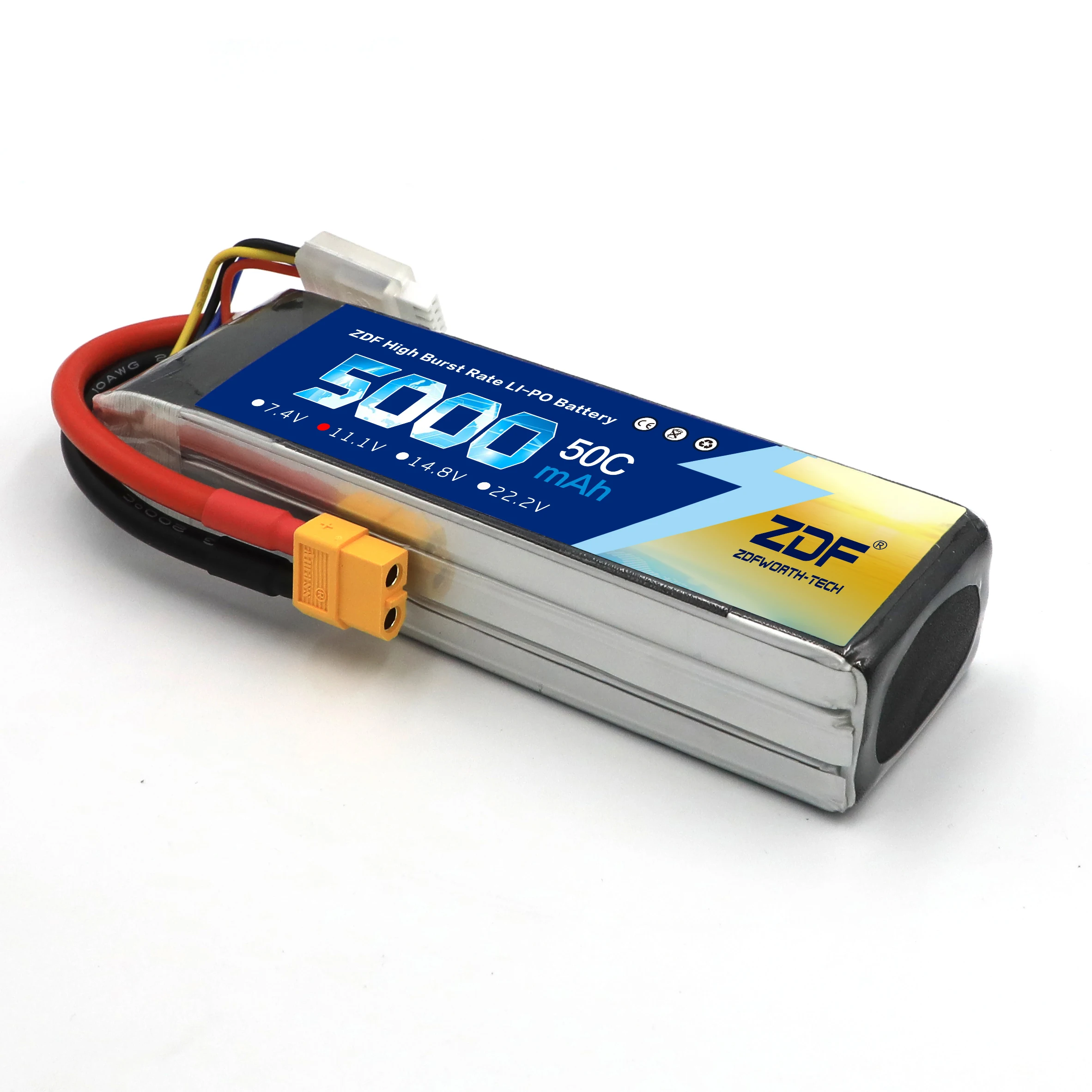 ZDF 5000mAh bateria LiPo 11.1V 3S akumulator do RC LiPo bateria LiPo do samochodu rc LiPo 3S lipo 50C z wtyczką T i XT60 do RC Heli Drone łódź