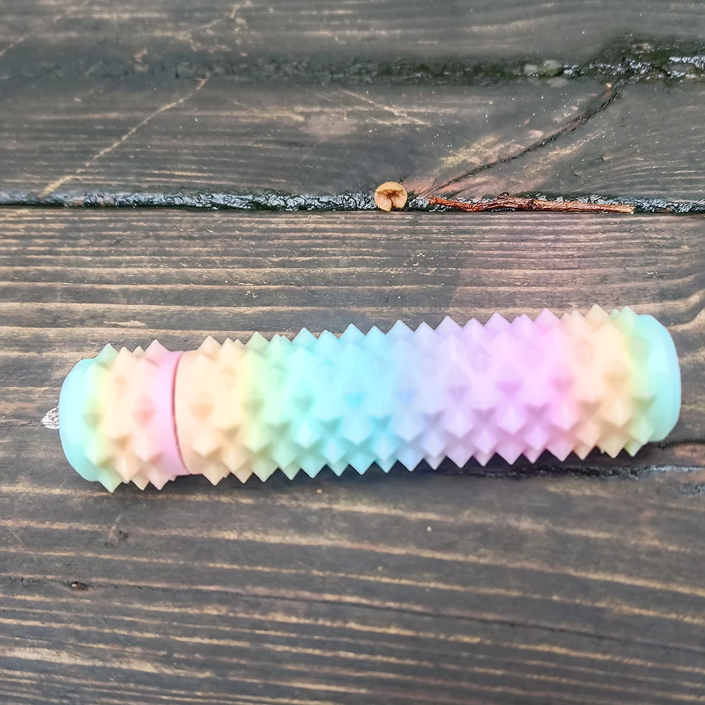 EDC Fidget Spinner Tingling لعبة الإصبع الحسية الكبار لعبة تخفيف التوتر ثلاثية الأبعاد مادة الطباعة قوس قزح اللون سبينر