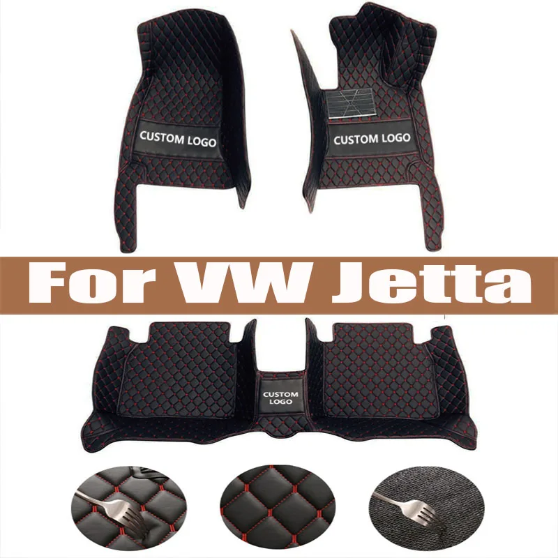 

Car Floor Mats For VW VW Jetta Bora A4 1999~2004 Rug Carpet Auto Interior Parts Pad Luxury Leather Mat Car Accessories