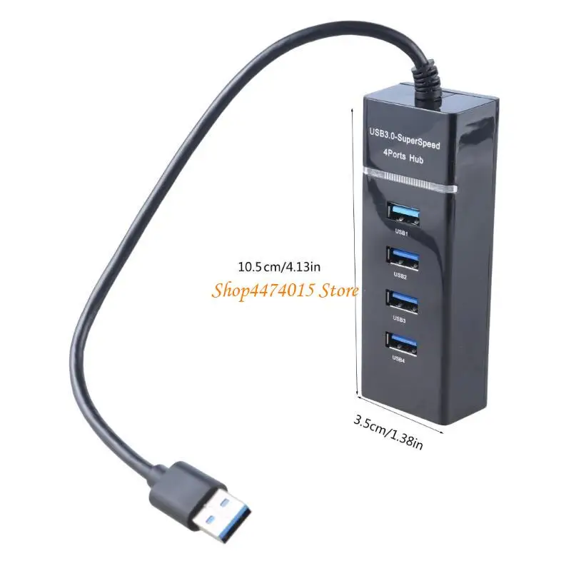 K1AA High Speed 4Port USB Hub Multi Splitter Expansion Desktop PC Laptop Adapter
