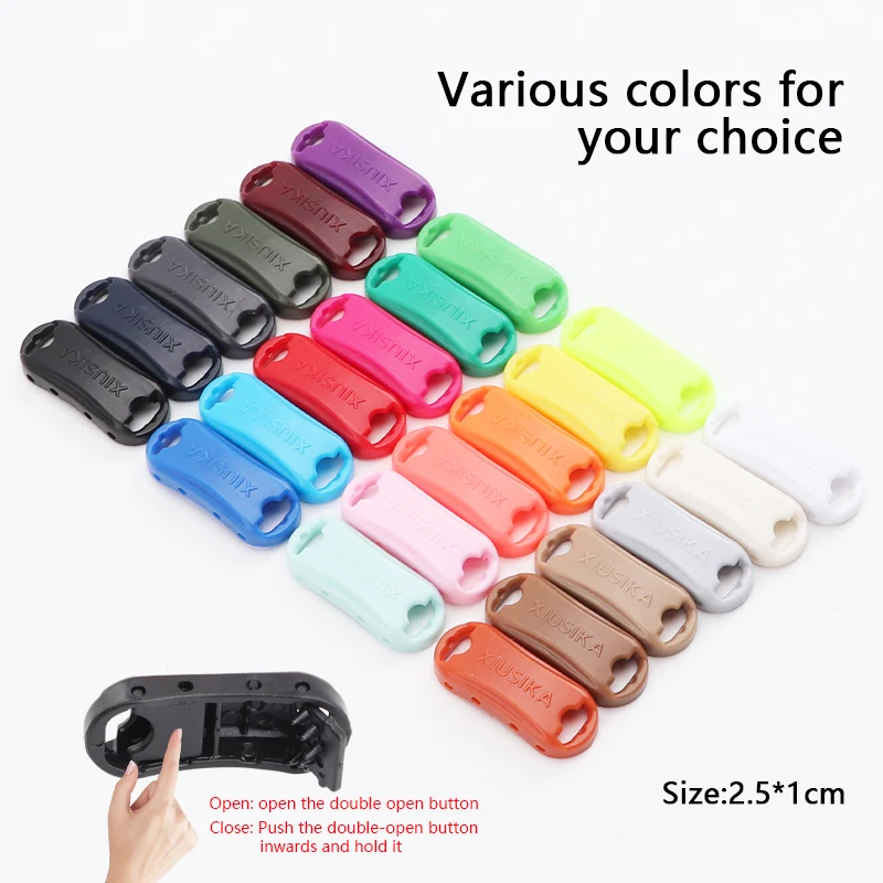 Elastic Shoelaces Plastic Buckle Flat Shoe Laces Without Ties Man And Woman For Sneakers Lazy Shoes Lace Rubber band 24 Colors