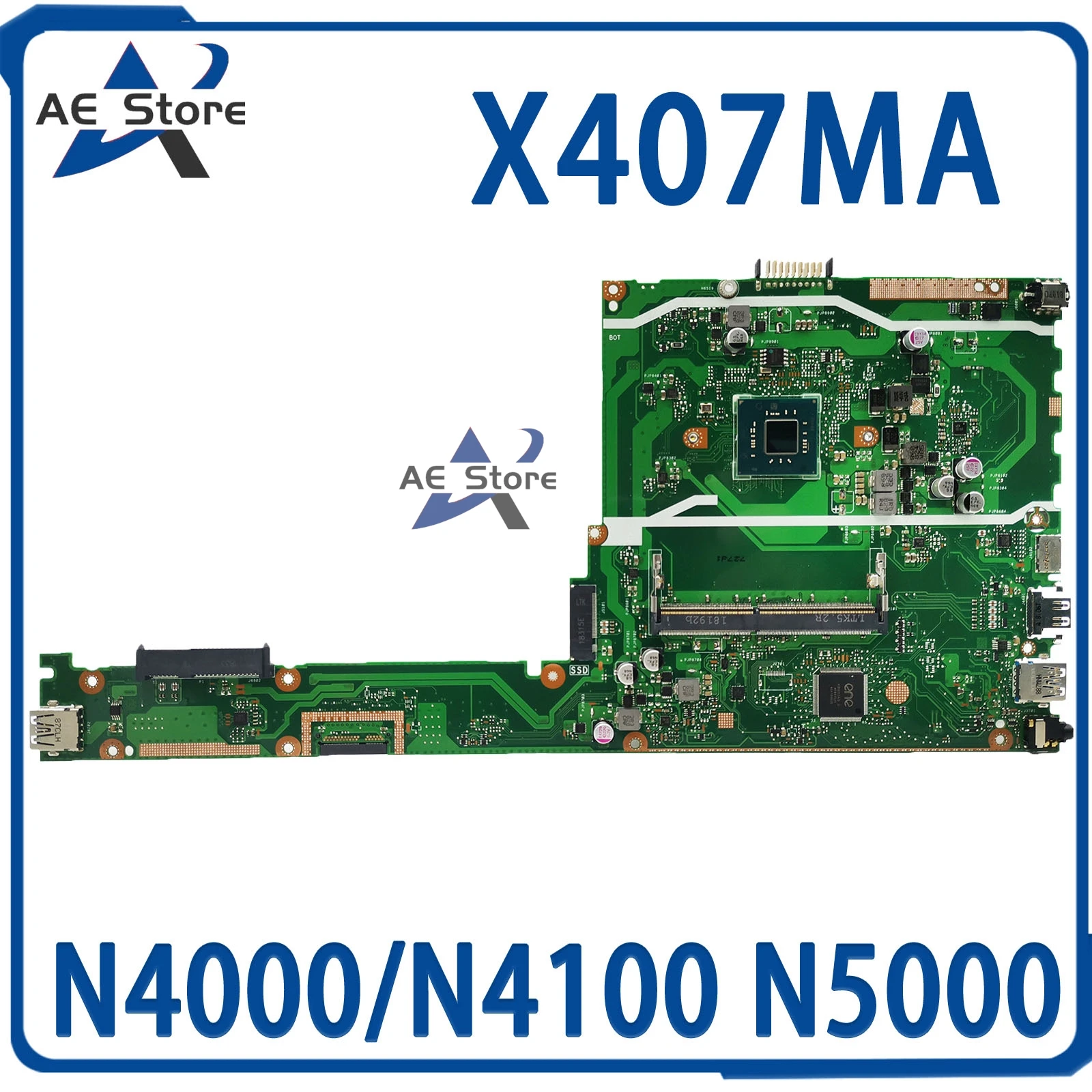 Placa base X407MA para ordenador portátil, placa base para ASUS X407M, F407MA, F407M, N4000/N4100, N5000, DDR4