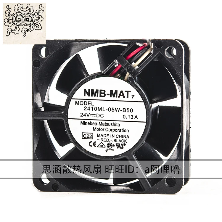 

Ltsf For NMB 2410ML-05W-B50 C22 DC 24V 0.13A 60x60x25mm 3-Wire Server Cooling Fan