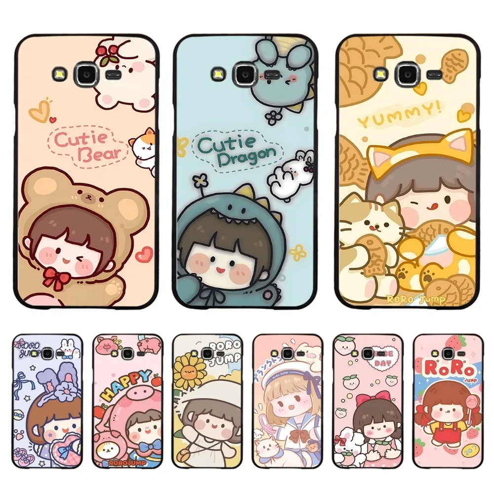 

INS Cartoon Kawaii Girls Phone Case For Samsung J 7 plus 7core J7 neo J6 plus prime J6 J4 J5 Mobile Cover