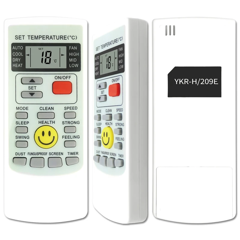 

YKR-H/209E Air Conditioner Remote Control Compatible with YKR-H/008, YKR-H-009, YKR-H/012, Suitable for AUX for Direct Use