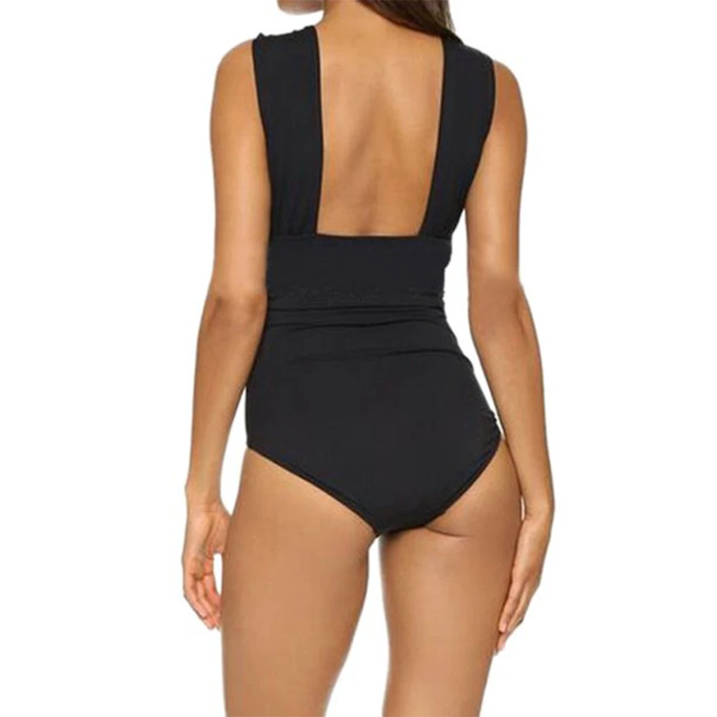 Women One Piece Swimsuit Criss Cross Open Back Crossed Strap Swimsuit Girl Swimming Clothes M/L