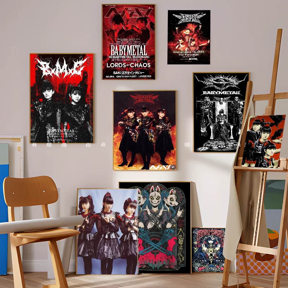 Babymetal Movie Sticky Posters Retro Kraft Paper Sticker DIY Room Bar Cafe Aesthetic Art Wall Painting