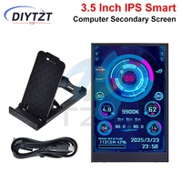 DIYTZT 3.5 Inch IPS TYPE-C Secondary Screen Computer CPU GPU RAM HDD MonitorUSB Display For Freely AIDA64 With USB Cable