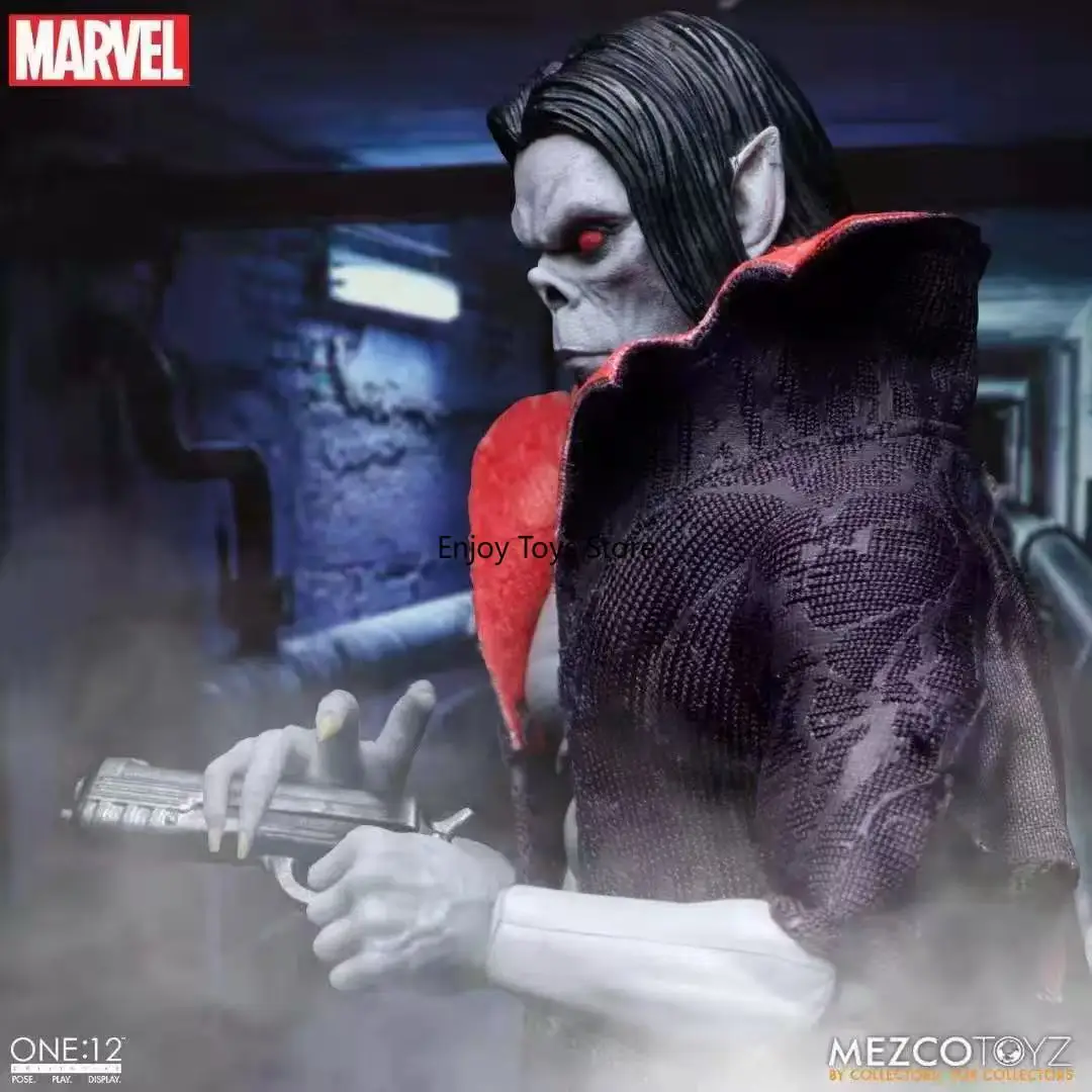Em estoque |   MEZCO 1:12 Figura de ação articulada com tecido de 6 polegadas - Marvel: Morbius The Living Vampire
