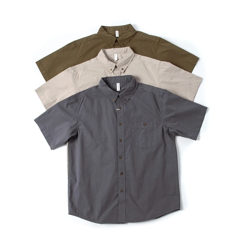 

Мужская свободная рубашка в японском ретро-стиле с коротким рукавом, повседневная летняя модная верхняя одежда в стиле INS, футболка с острым воротником