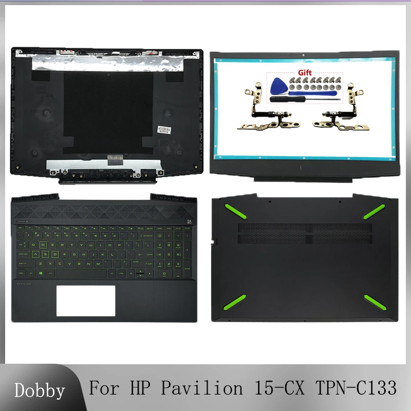 

New Laptop Part For HP Pavilion 15-CX TPN-C133 Palmrest Hinges LCD Back Cover Front Bezel Bottom Case Repair Replace L20313-001