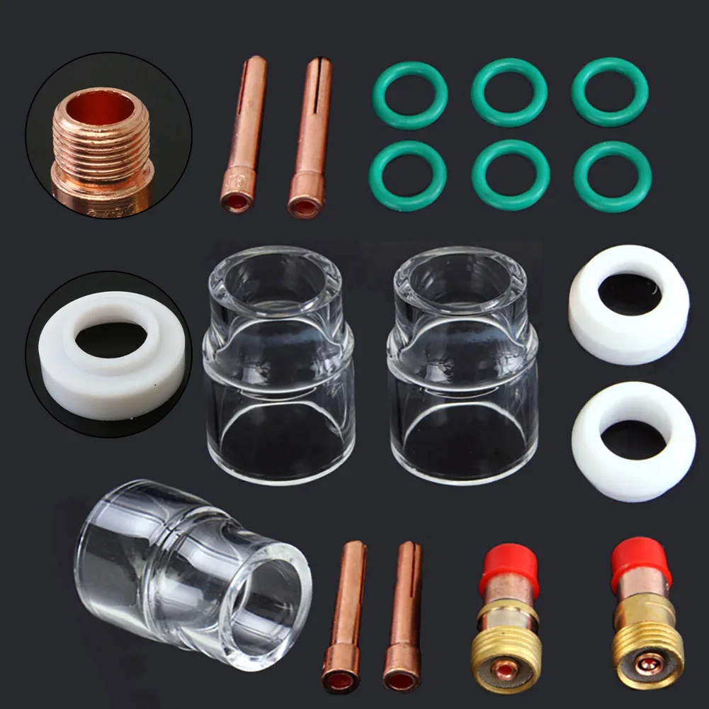 WP-17 Replacement TIG Gas Lens Standard 12 Cup Resists High Temperature Optimized Heat Dissipation Tools Gas Lens