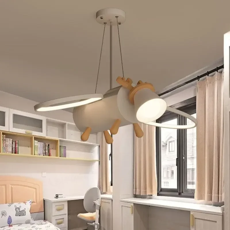 Deer Dynamic Chandelier Children Room Light In The Bedroom Boys And Girls Room Modern Minimalist Creative Cartoon Lamps