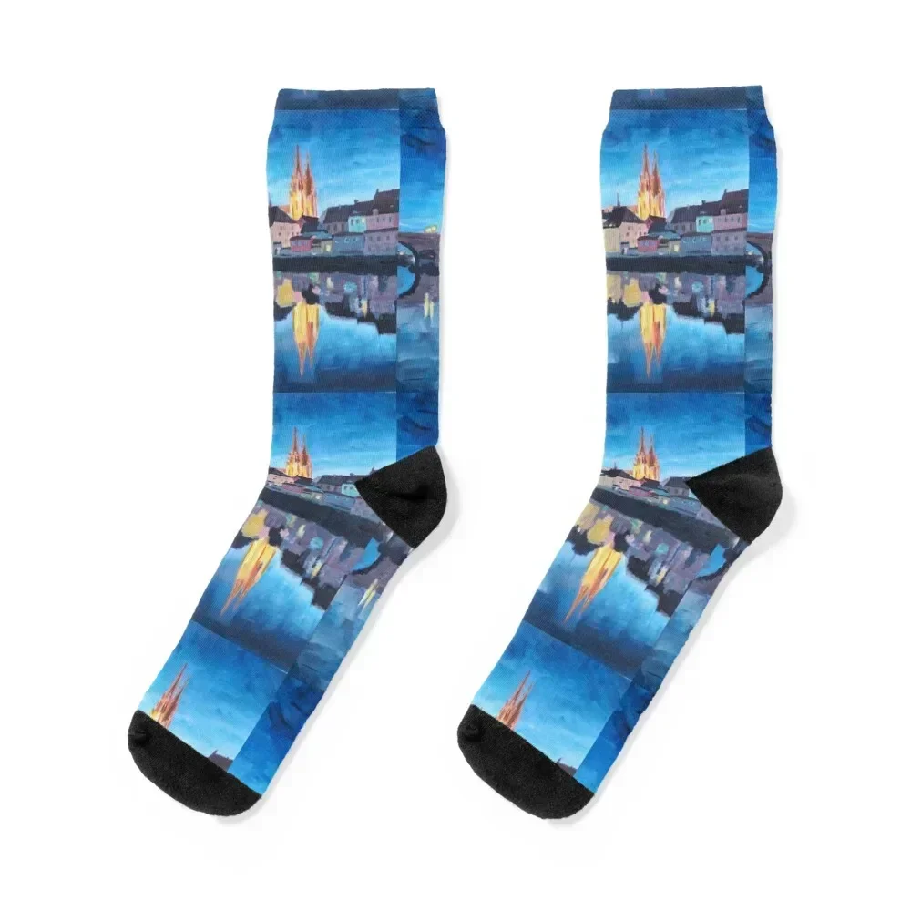 Regensburg - Reflections at Dawn Socks gift Children's Boy Child Socks Women's