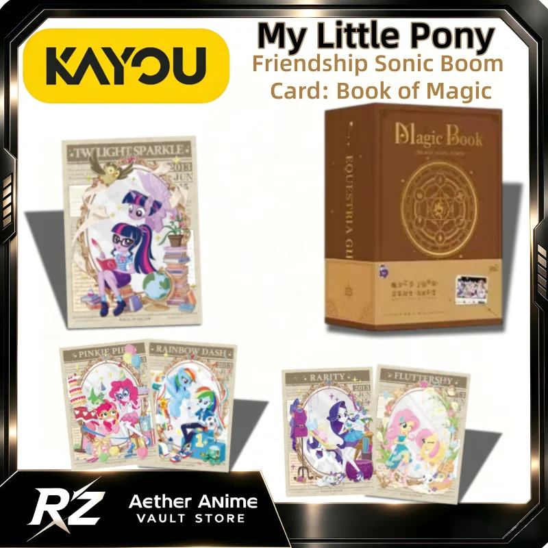 KAYOU Official Magic Book Friendship Sonic Boom Card Cartoon Pinkie Pie Collectible Card Anime Merchandise Full Box Holiday Gift