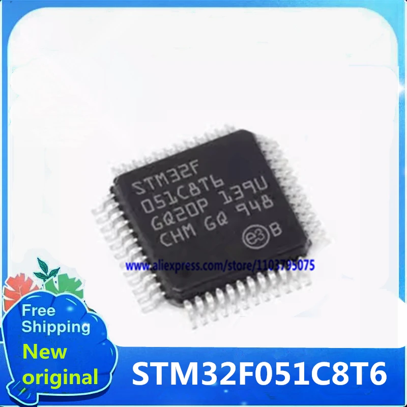 

10 шт./лот оригинальный STM32F051C8T6 STM32 F051C8T6 LQFP48 100% новый и подлинный