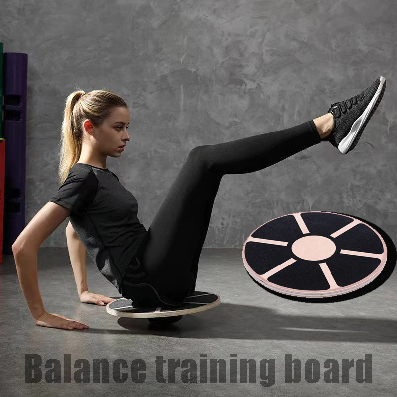 

Wooden Wobble Balance Board Exercises Training Non-Slip Multifunctional Yoga Waist Twisting Board Fitness Equipment Home Gym