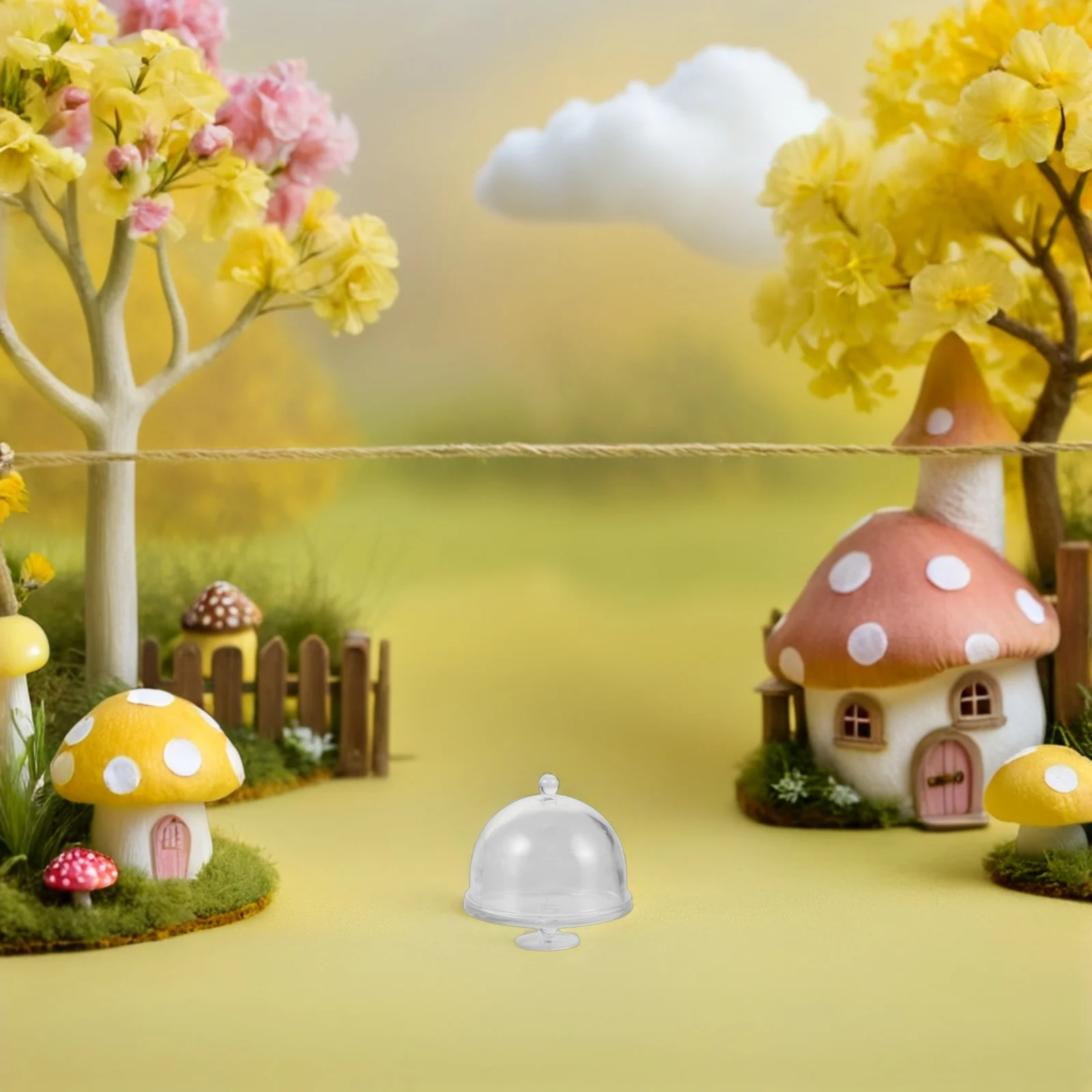

Mini Clear Cake Cups Dollhouse Miniature Dessert Holders Transparent Plastic Food Display Small Party Wedding Dessert Cups