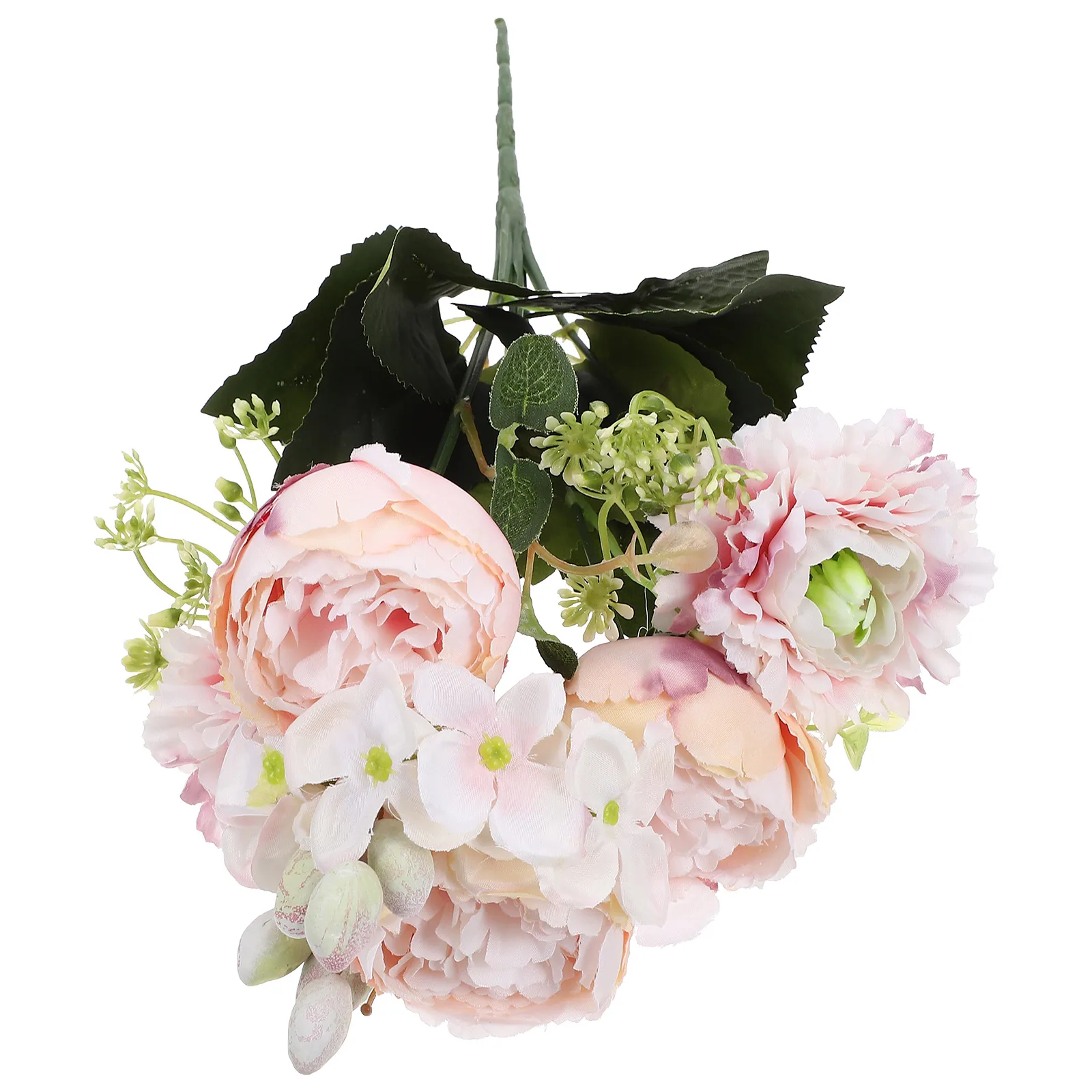 

Wedding Decor Artificial Bouquet Lifelike Hydrangea Flowers Peony Fake Simulated Pink