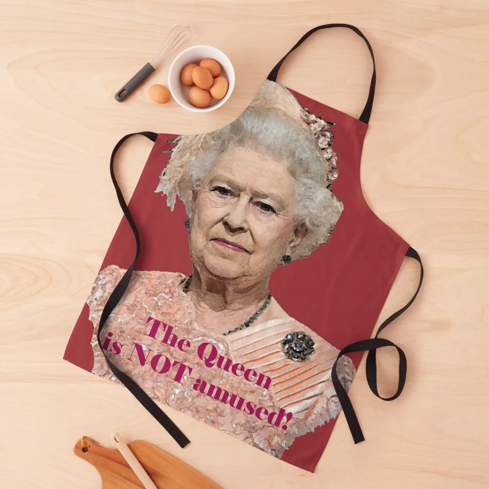 Queen Elizabeth is NOT Amused Apron Waterproof Kitchen Woman Home And Kitchen Apron