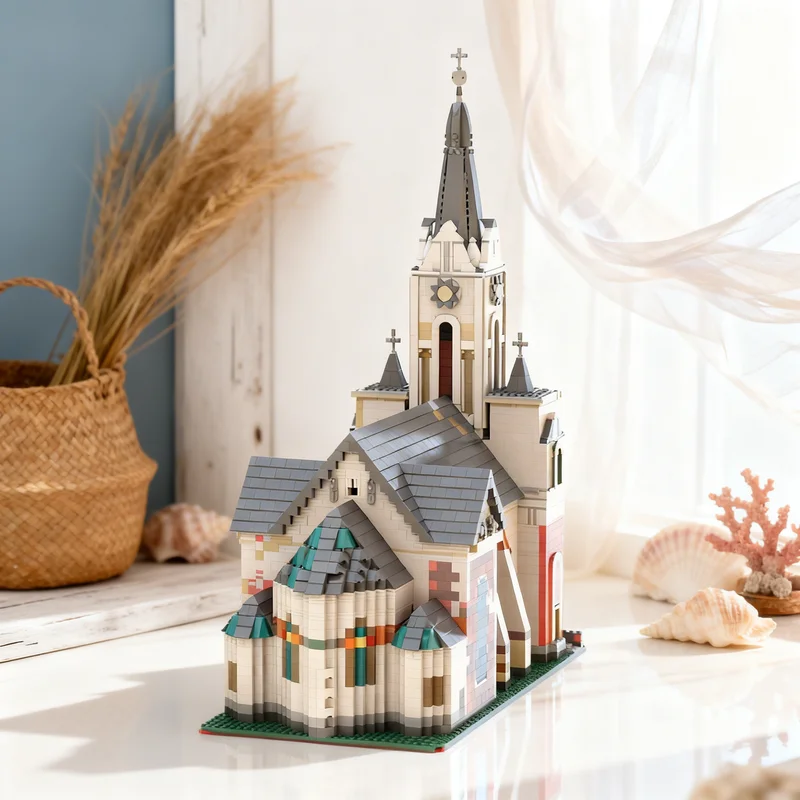 

5088 деталей MOC: Собор Мисколца, модель для сборки, конструктор, рождественский подарок, игрушка, креативная идея для самостоятельной сборки, игрушки для творчества.