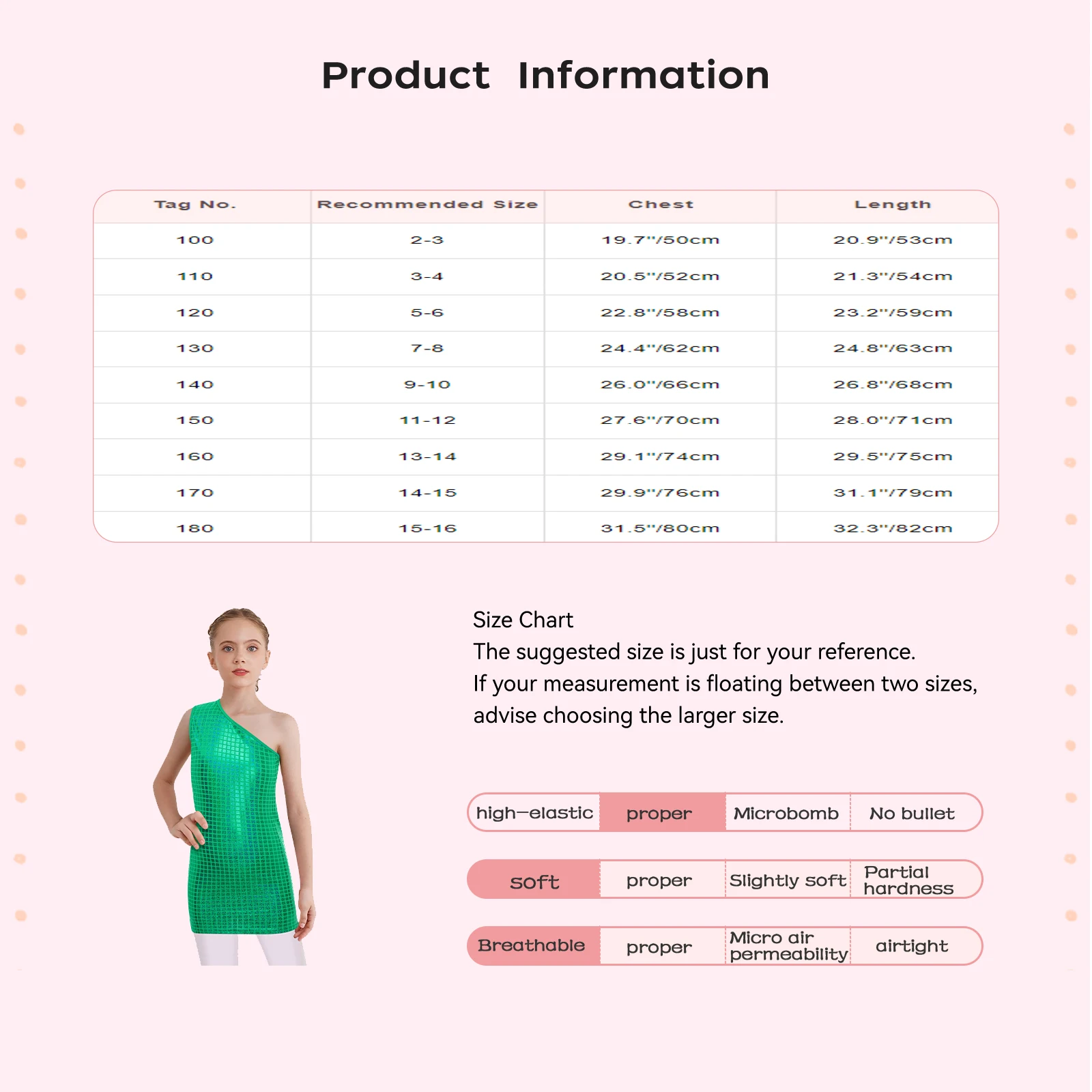 Costume da bambina per bambina, monospalla, jazz, danza hip-hop, cheerleader, spettacolo teatrale, abito metallizzato senza maniche per la festa di Halloween