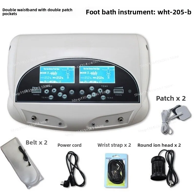 Double User Foot Bath Tub Dual Display Foot Spa Machine With Waist Belt Physiotherapy Patch Pulse Massage Function