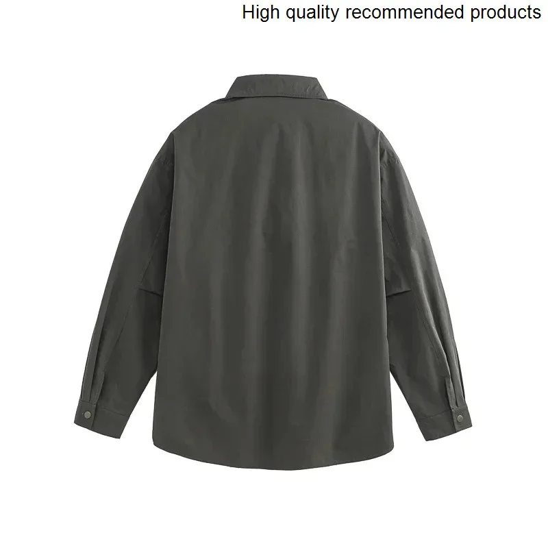 

Casual Men Loose Outdoor Fashion Quick Dry Waterproof Long Sleeve Tack Techwear Cargo Shirts Cityboy Streetwear Blouse