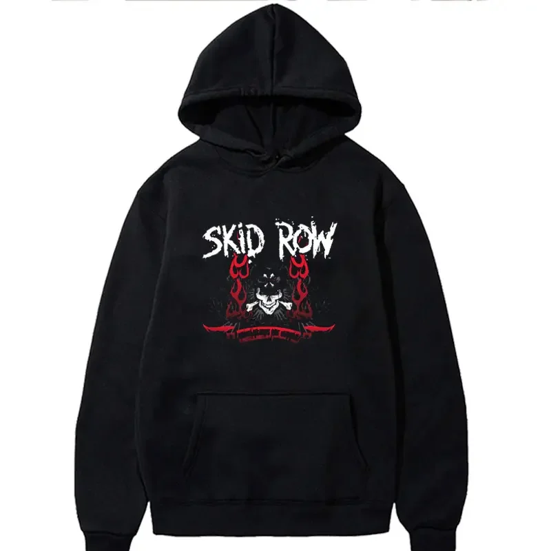 2023 American Classic Skid Row Men\'s and Women\'s Sweatshirts Retro Rock Band Hooded Trend Street Style Hip-hop Couple Hoodie Men