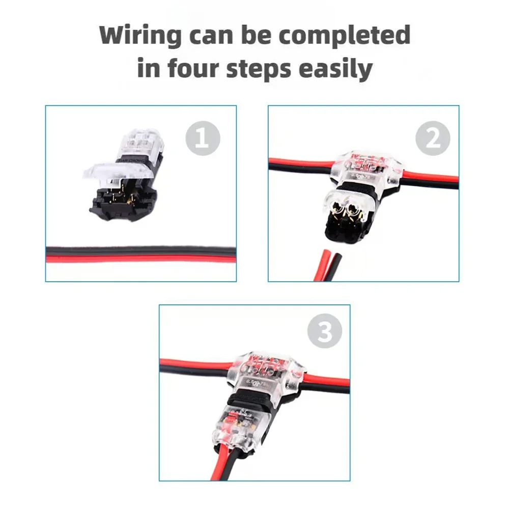 10/30/50pcs Low Voltage Lead Connector 1-Pin 1-Channel 300V 10A Universal Compact Lead Connector, Suitable for 24-20AWG Cables image 5
