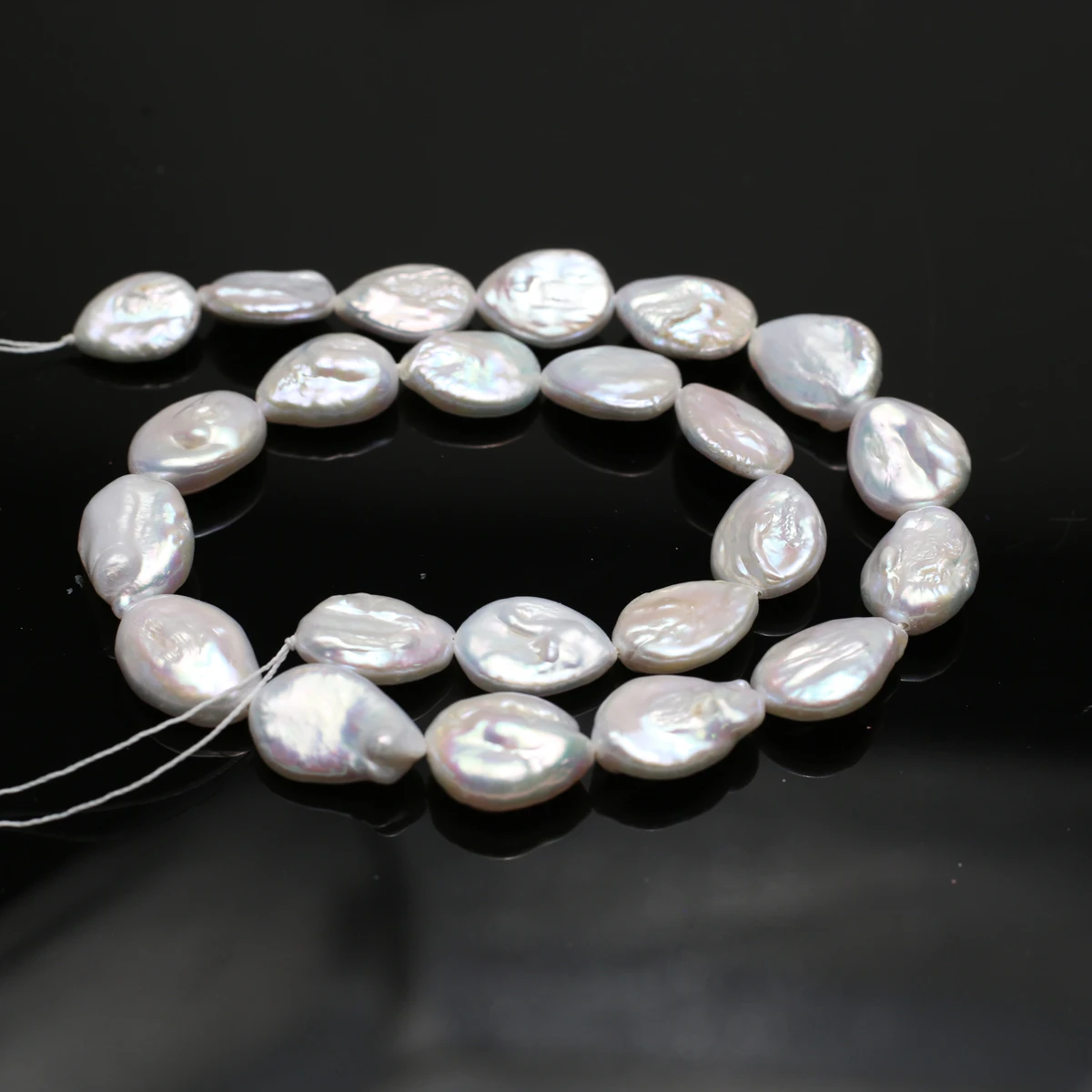

13x18-14x22mmAAAA Natural Freshwater White Teardrop Oval Pearl Bead Jewelry Make DIY Necklace Bracelet Accessories Wedding Women
