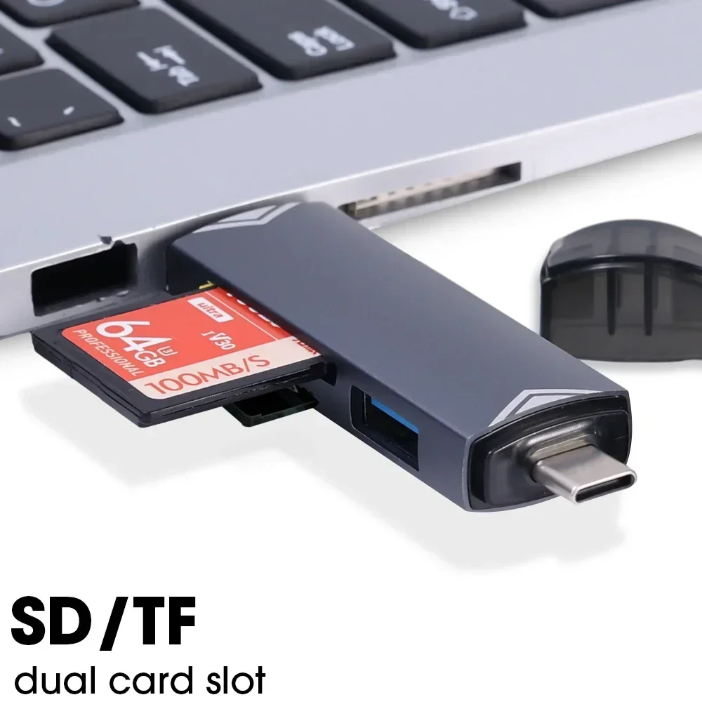 USB 3.0 SD TF Card Reader 6 in 1 Multi Memory Cardreader Type C/Micro Usb/U Disk/Tf Card/Sd Flash Drive OTG Phone Laptop Adapter