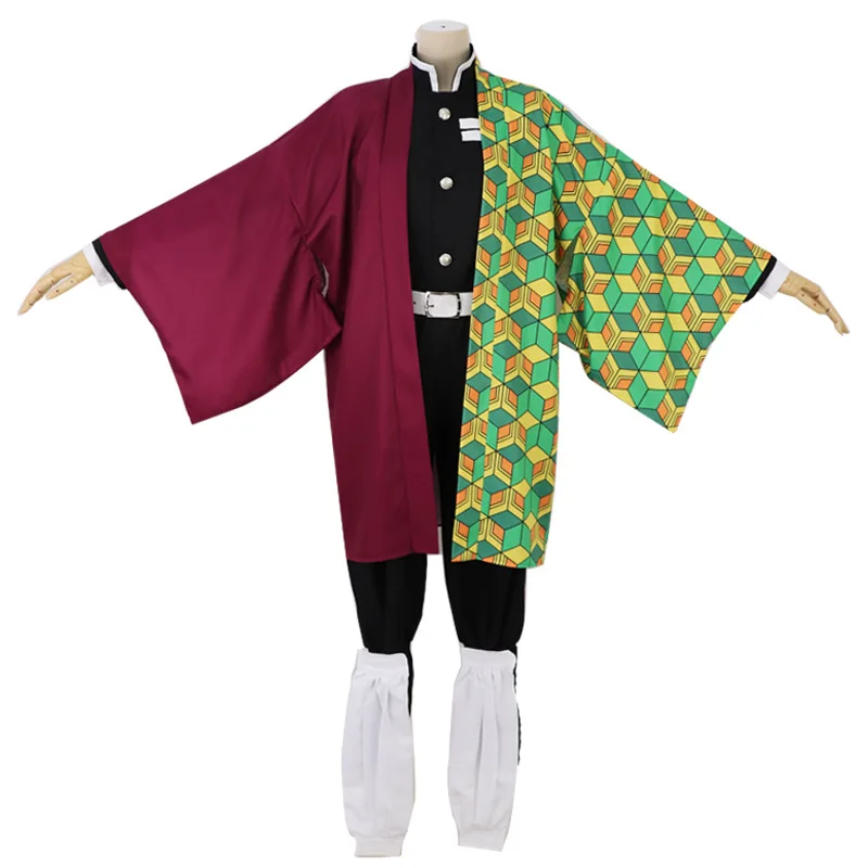 Anime Kimetsu No Yaiba Kamado Nezuko Cosplay Kostüm und Kimono, Teufelskörper Cosplay Halloween Karneval weibliches Kostüm