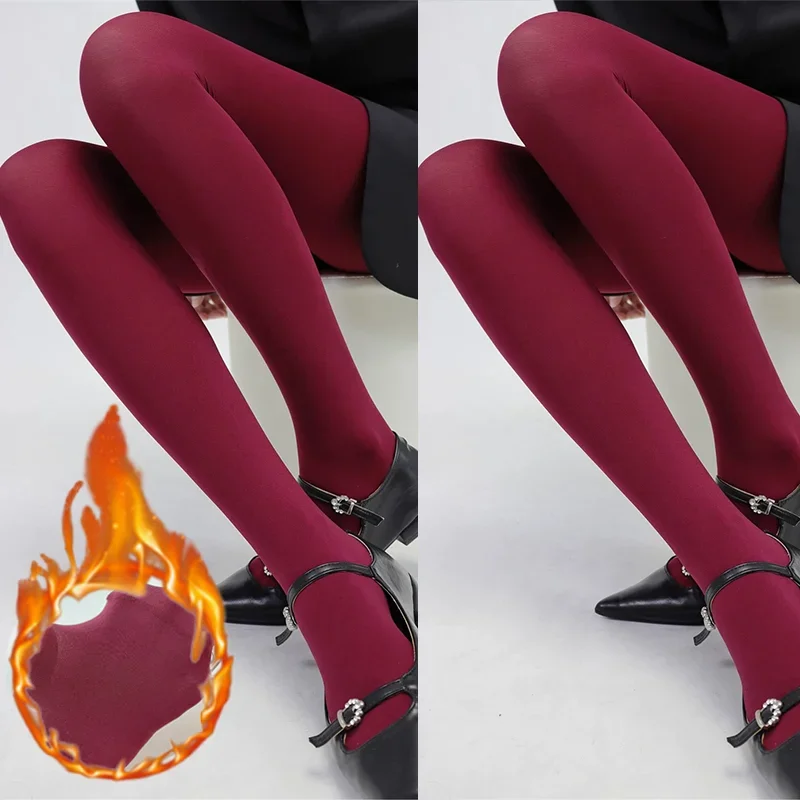 

1/2Pcs Sexy Wine Red Stocking Women Girl Burgundy Thin Thick Elastic Tight Vintage Anti-Hooker Comfortable Pantyhose Accessory