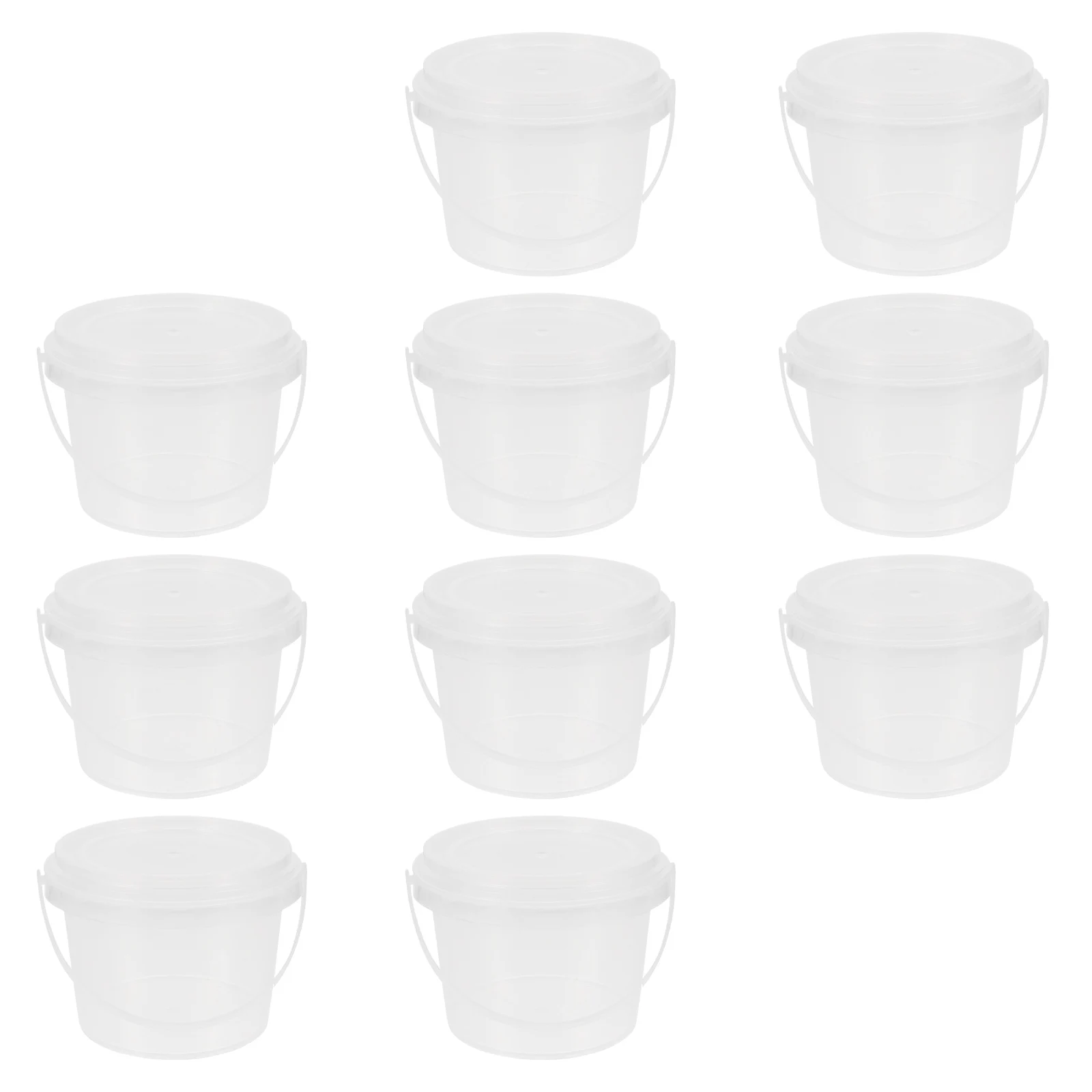

10PCS Storage Bucket Thick Plastic Mini Transparent Pails Small PP Child Food Grade Safe Healthy Recyclable Handheld