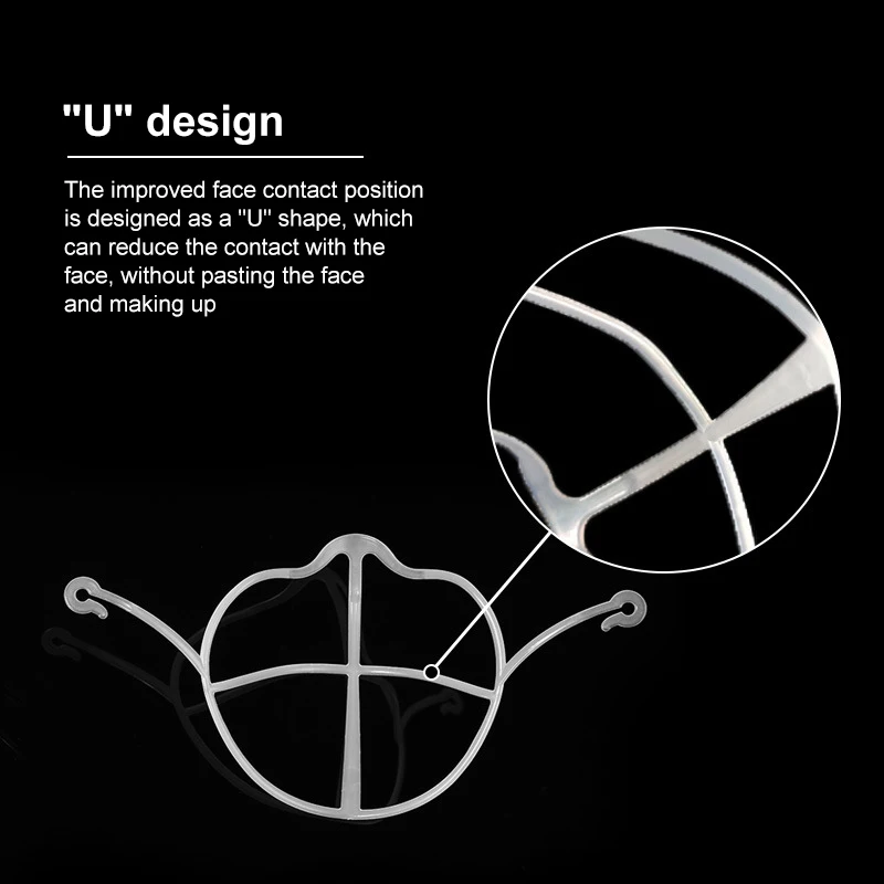Mask Bracket Breathable Face Protection Stand Breathable Breathing Space Increase Nose PE Mask Holder Inner