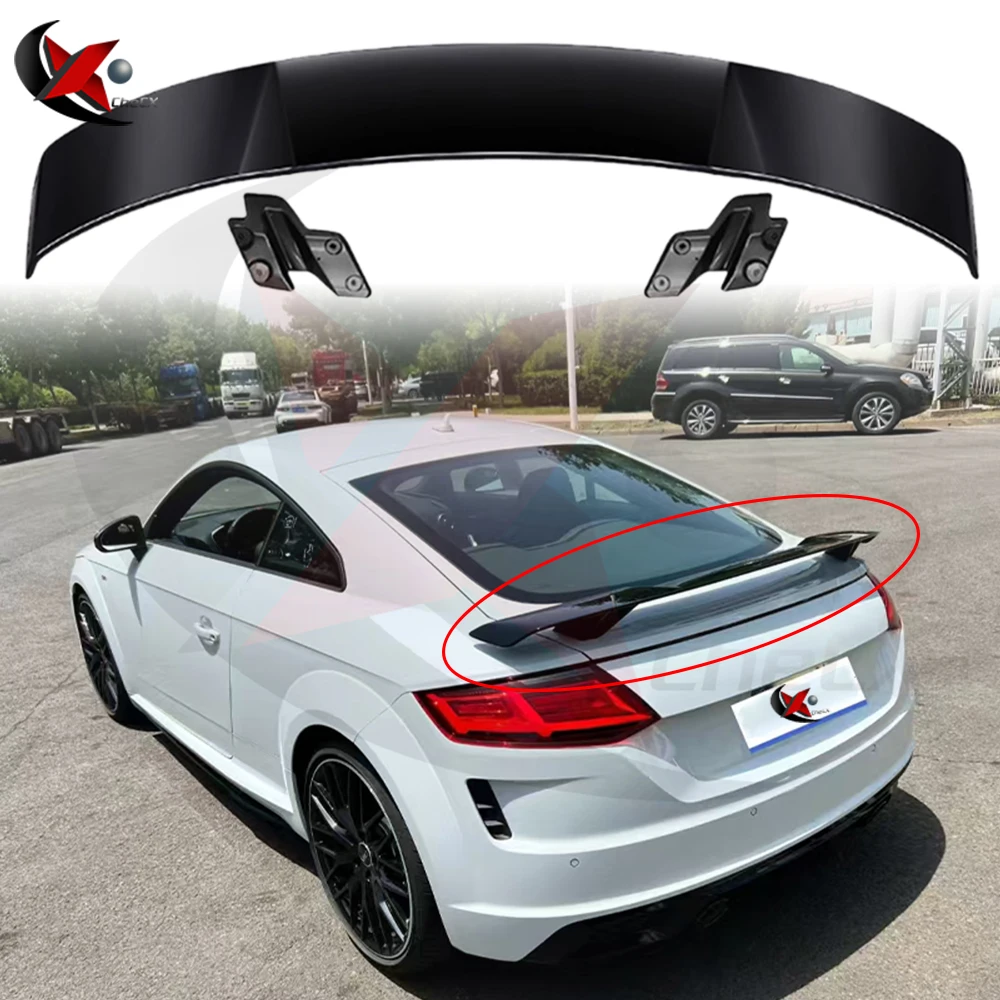 

For Audi TT MK3 Accord Standard 2015-2024 Carbon Fiber Look Gloss Black Rear Diffuser GT Styling Rear Spoiler