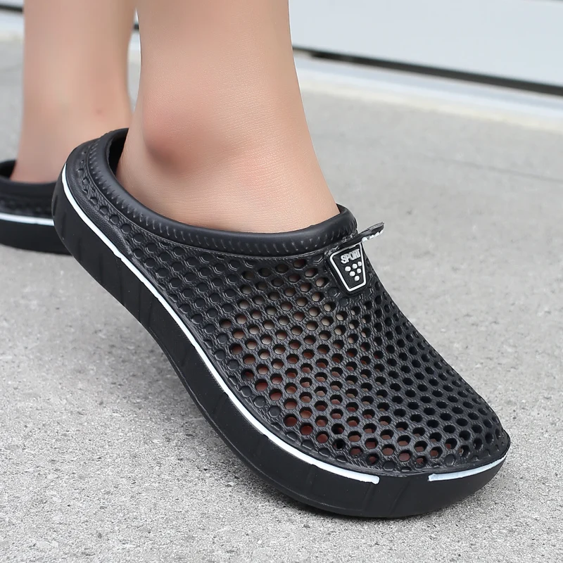 Couple Style Men's and Women's Slippers, Clogs, Mules, Solid Color Slip-Ons, Breathable Summer image 2